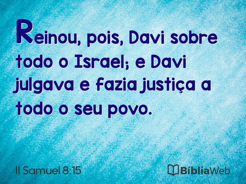 II Samuel 8:15 em imagem para compartilhar