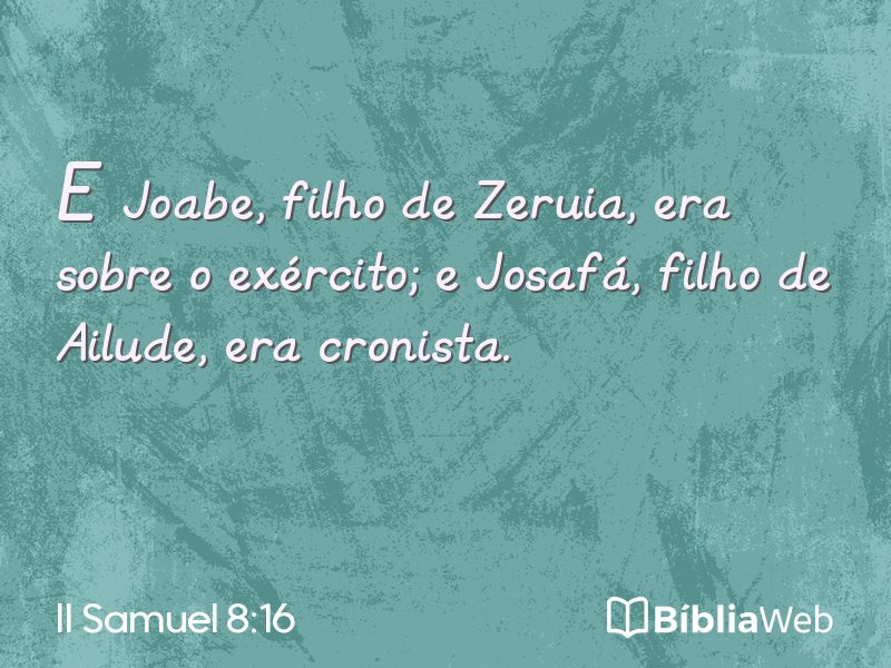 II Samuel 8:16 em imagem para compartilhar