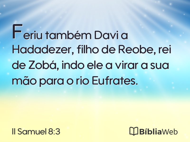 II Samuel 8:3 em imagem para compartilhar
