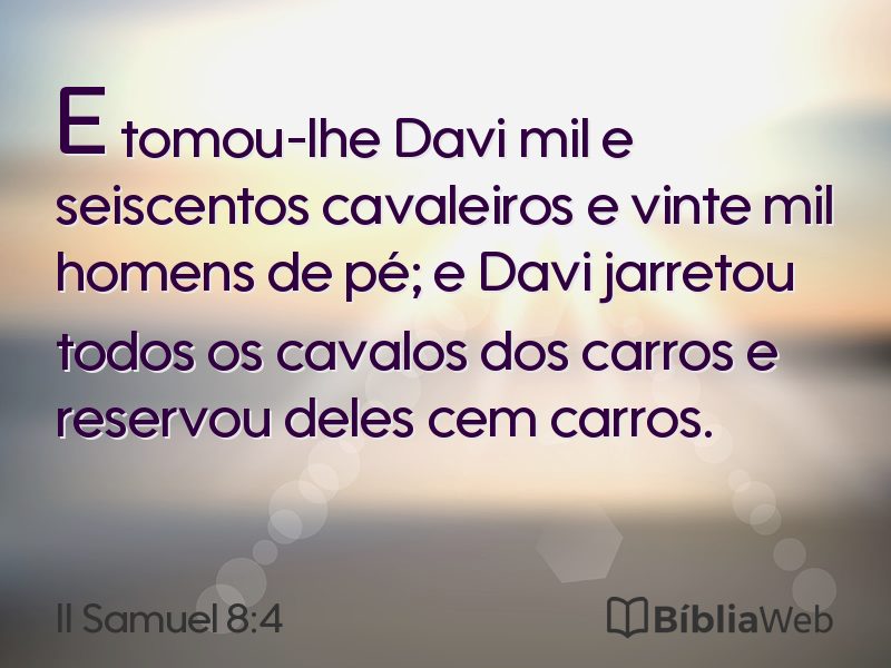 II Samuel 8:4 em imagem para compartilhar