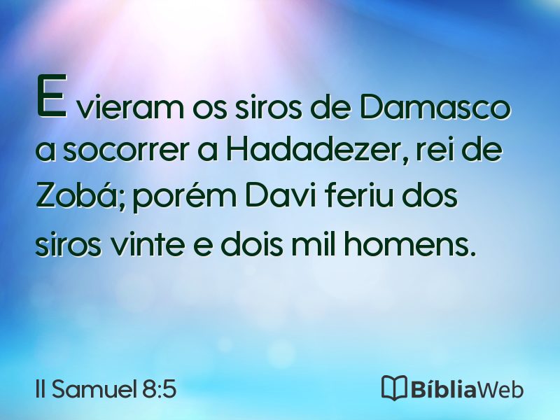 II Samuel 8:5 em imagem para compartilhar