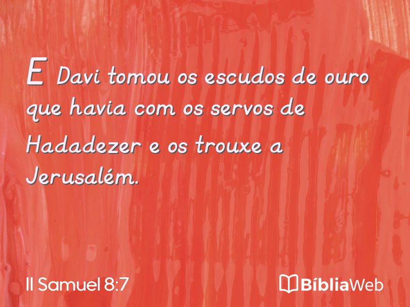 II Samuel 8:7 em imagem para compartilhar