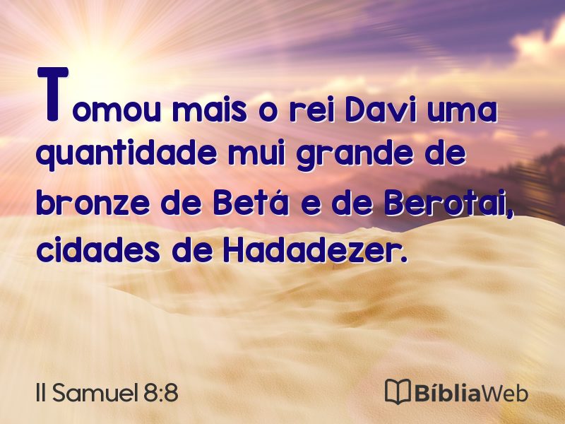 II Samuel 8:8 em imagem para compartilhar
