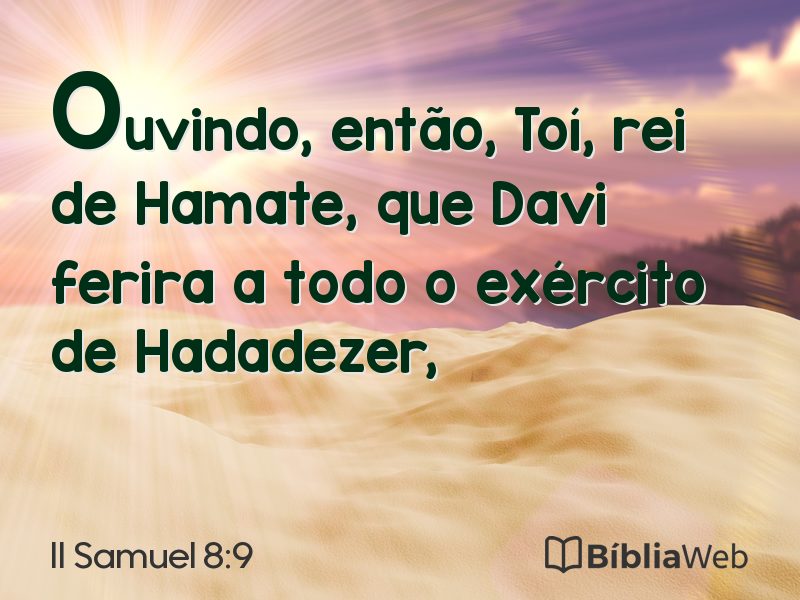 II Samuel 8:9 em imagem para compartilhar