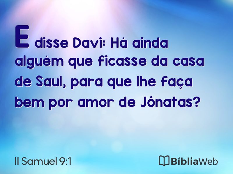 II Samuel 9:1 em imagem para compartilhar
