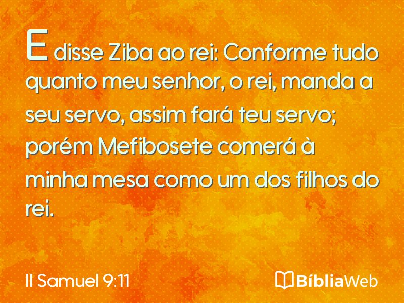 II Samuel 9:11 em imagem para compartilhar