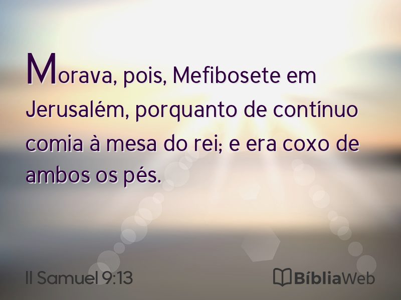 II Samuel 9:13 em imagem para compartilhar