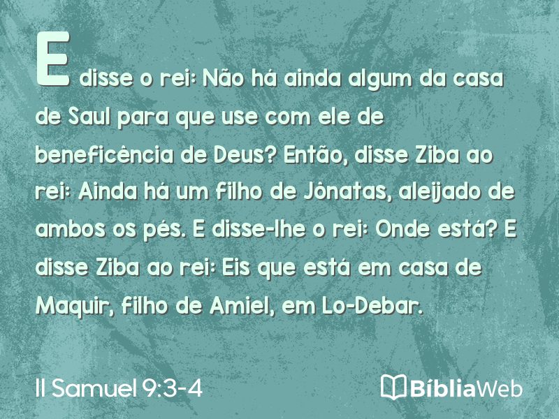 II Samuel 9:3-4 em imagem para compartilhar