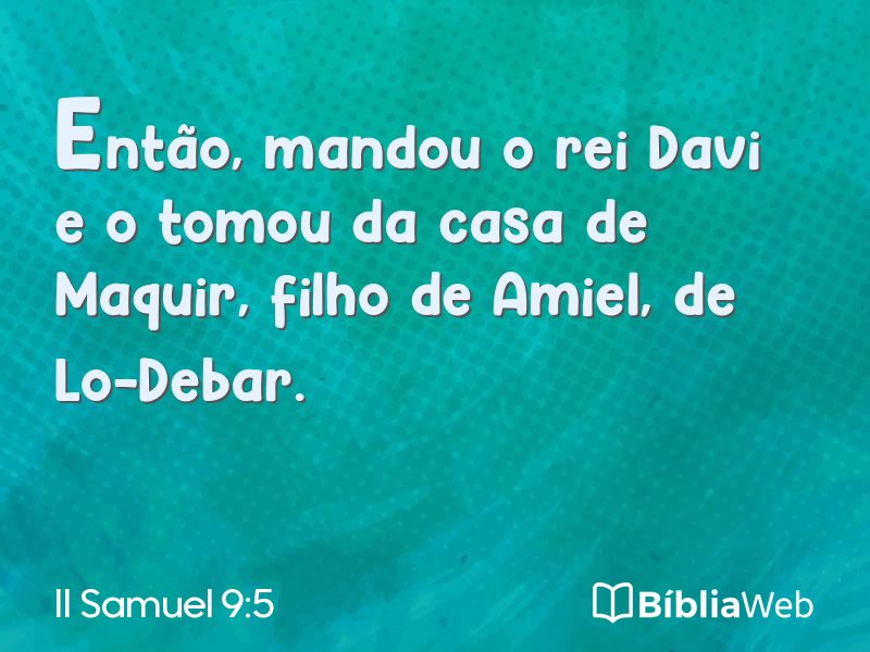 II Samuel 9:5 em imagem para compartilhar