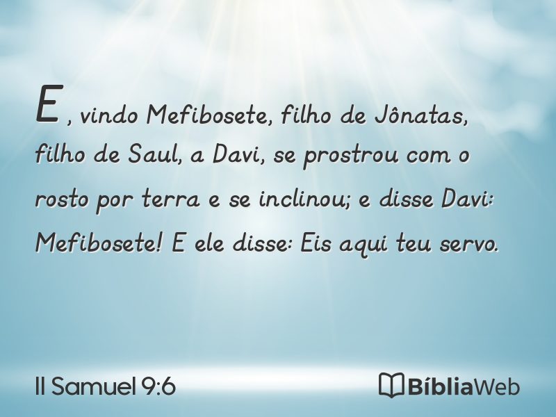 II Samuel 9:6 em imagem para compartilhar