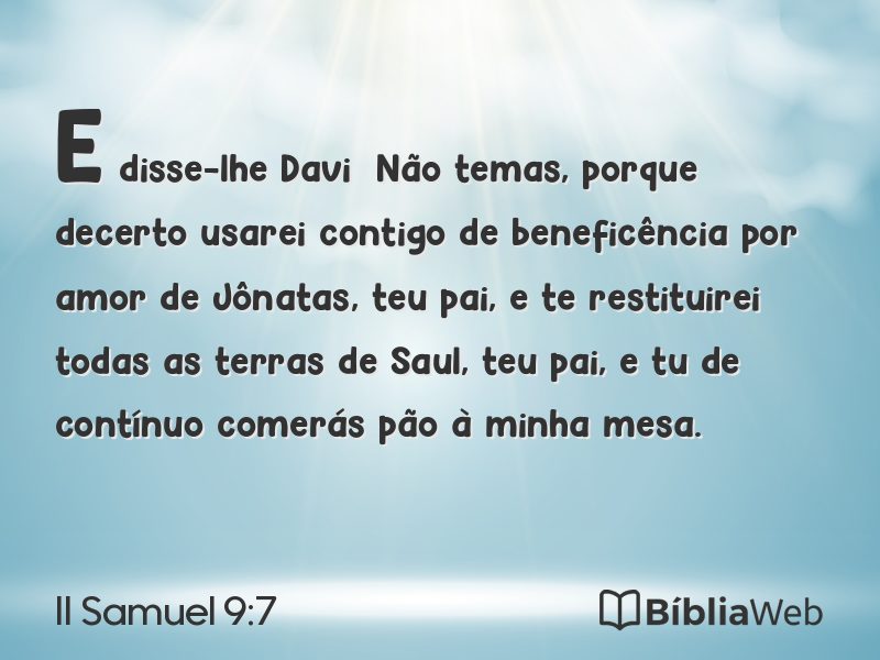 II Samuel 9:7 em imagem para compartilhar