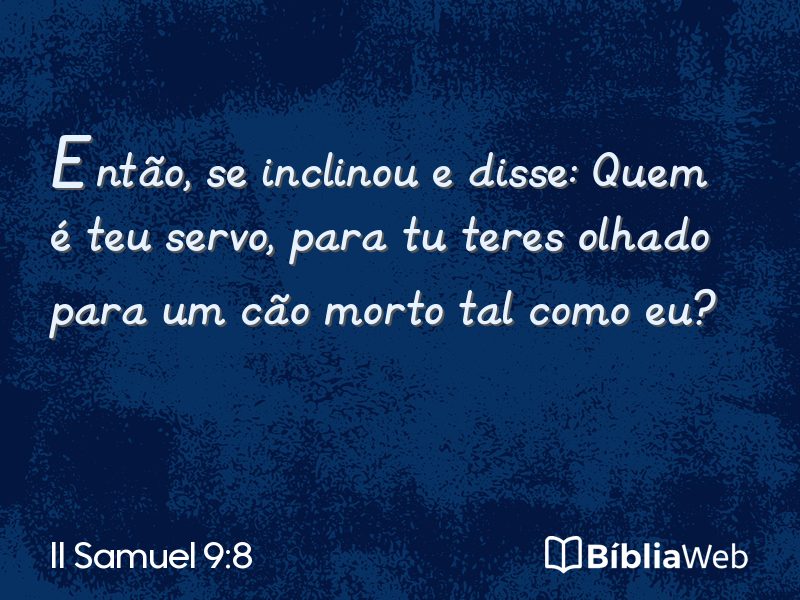 II Samuel 9:8 em imagem para compartilhar