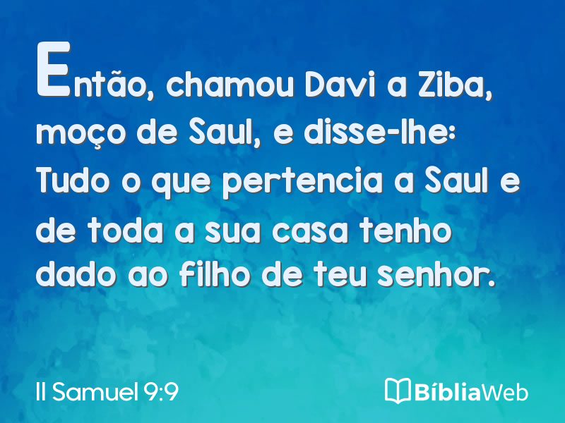 II Samuel 9:9 em imagem para compartilhar