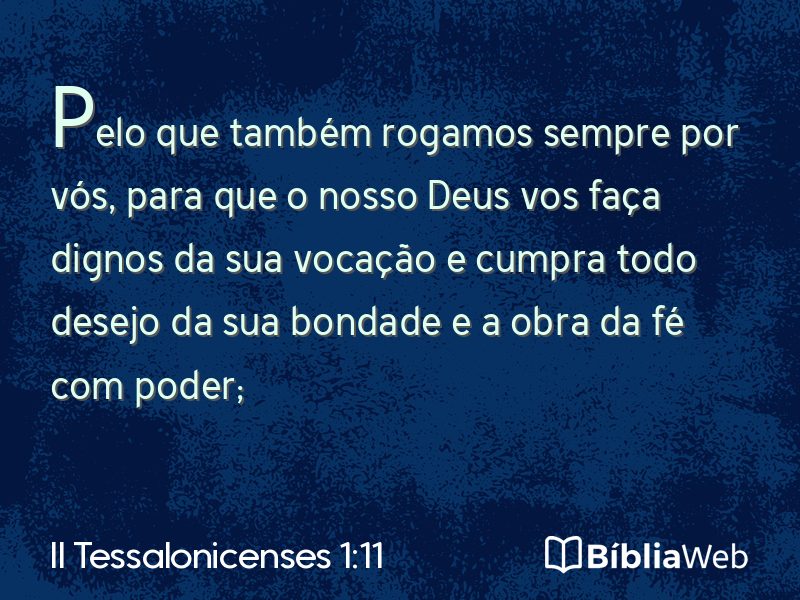 II Tessalonicenses 1:11 em imagem para compartilhar
