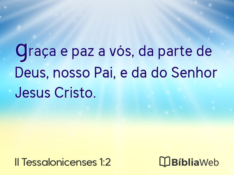 II Tessalonicenses 1:2 em imagem para compartilhar