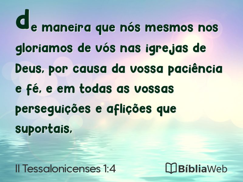 II Tessalonicenses 1:4 em imagem para compartilhar