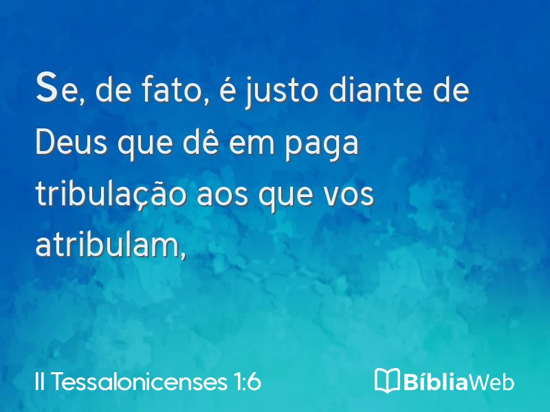 II Tessalonicenses 1:6 em imagem para compartilhar