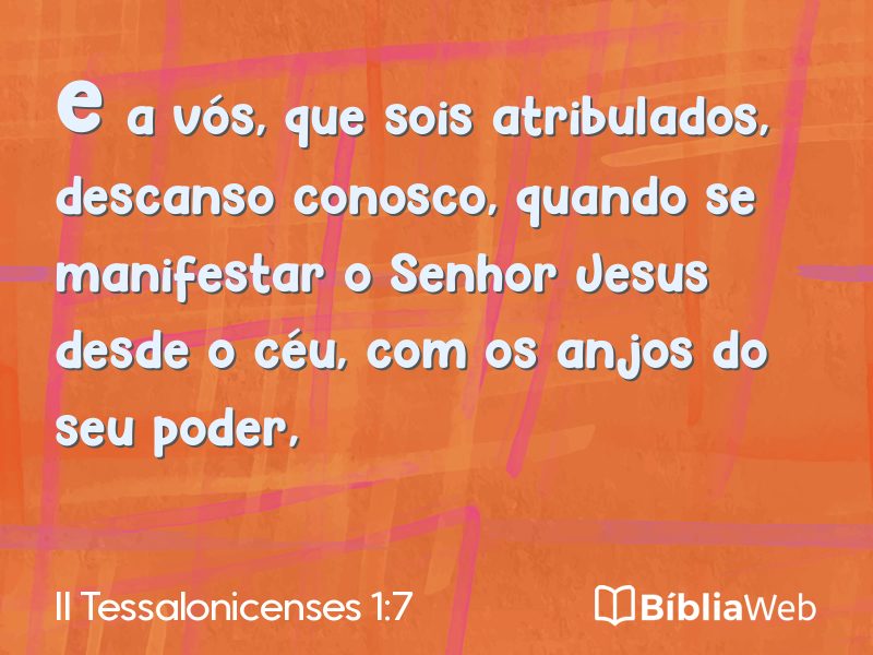 II Tessalonicenses 1:7 em imagem para compartilhar