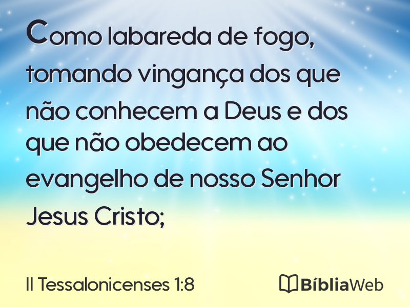 II Tessalonicenses 1:8 em imagem para compartilhar