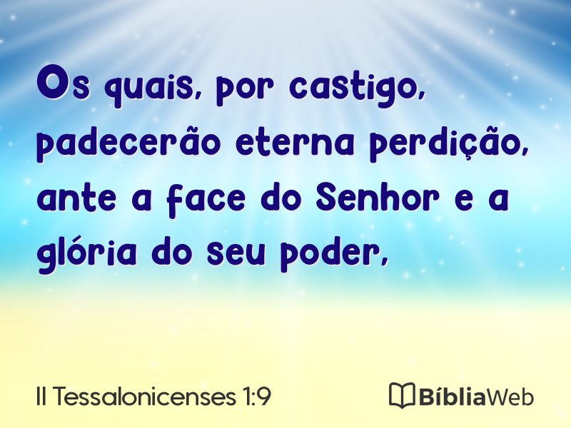 II Tessalonicenses 1:9 em imagem para compartilhar