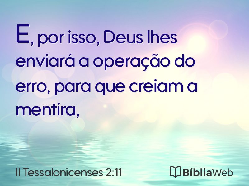 II Tessalonicenses 2:11 em imagem para compartilhar
