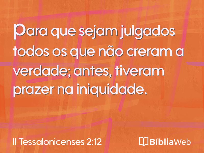II Tessalonicenses 2:12 em imagem para compartilhar