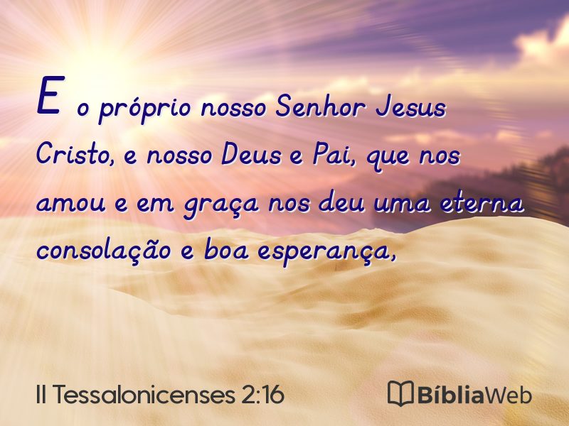 II Tessalonicenses 2:16 em imagem para compartilhar