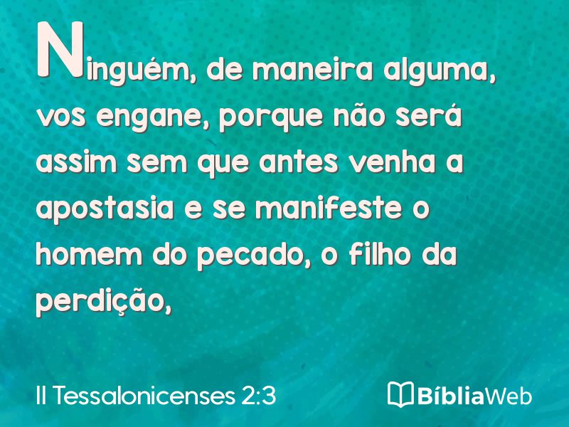 II Tessalonicenses 2:3 em imagem para compartilhar