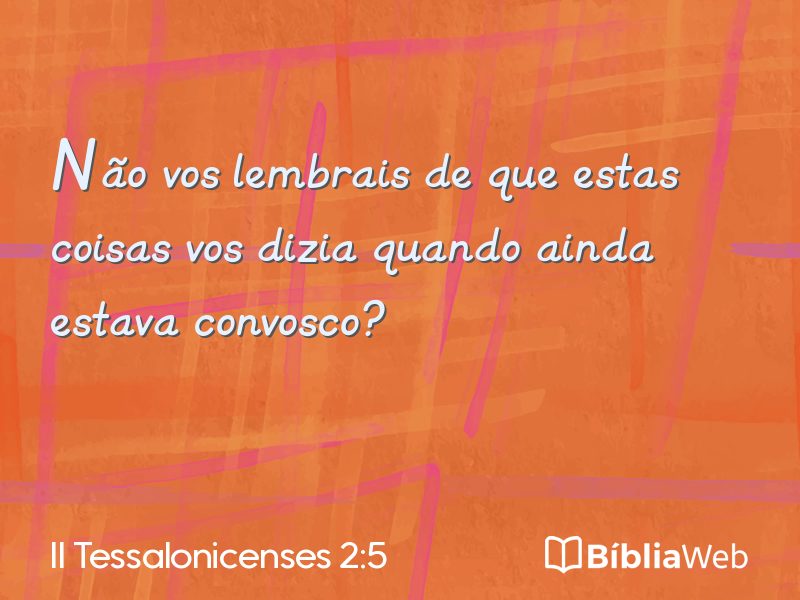 II Tessalonicenses 2:5 em imagem para compartilhar