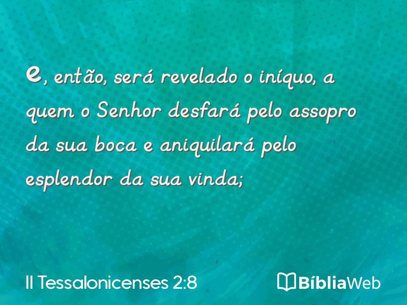 II Tessalonicenses 2:8 em imagem para compartilhar