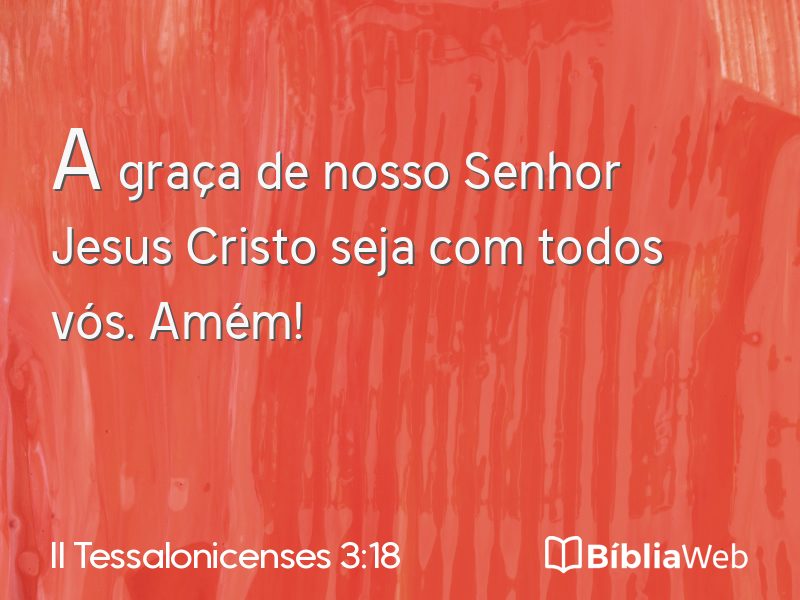 II Tessalonicenses 3:18 em imagem para compartilhar