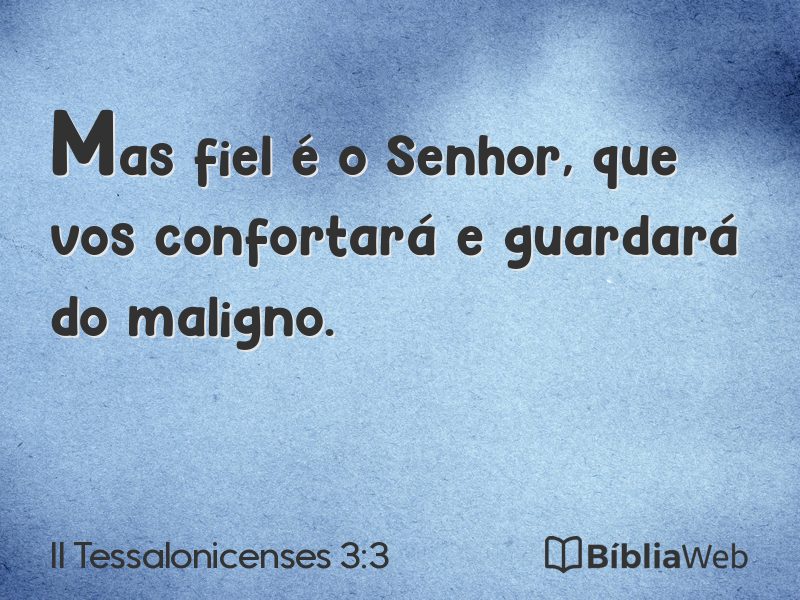 II Tessalonicenses 3:3 em imagem para compartilhar