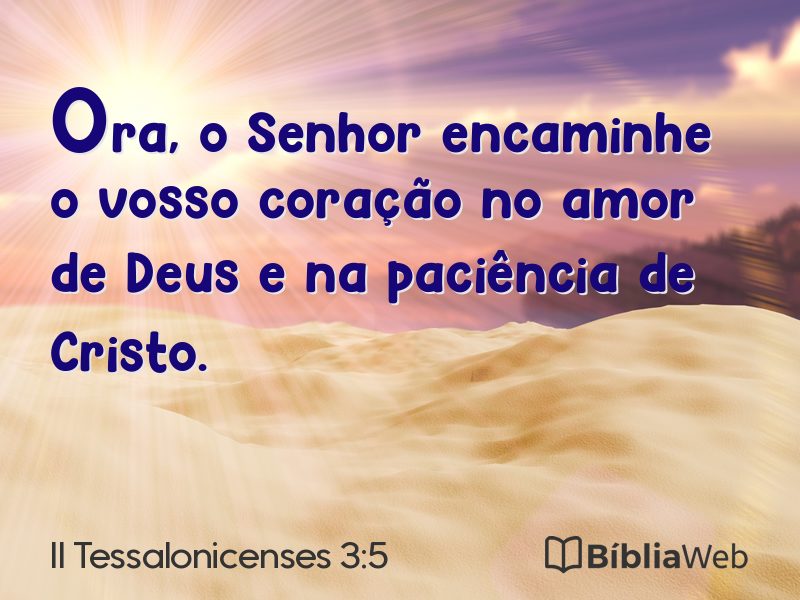 II Tessalonicenses 3:5 em imagem para compartilhar