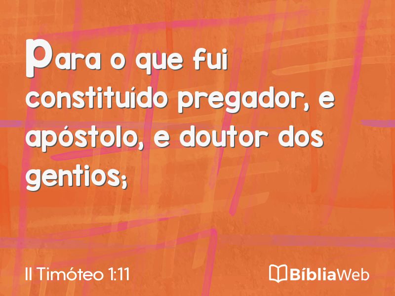 II Timóteo 1:11 em imagem para compartilhar