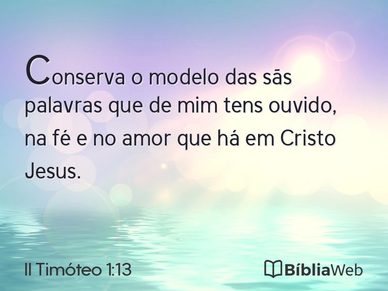 II Timóteo 1:13 em imagem para compartilhar