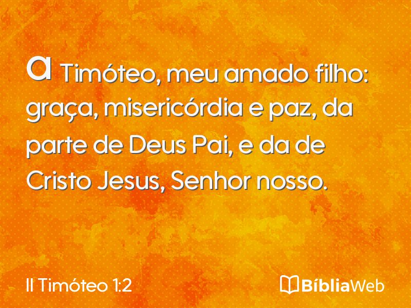 II Timóteo 1:2 em imagem para compartilhar