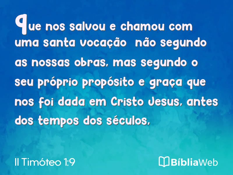 II Timóteo 1:9 em imagem para compartilhar