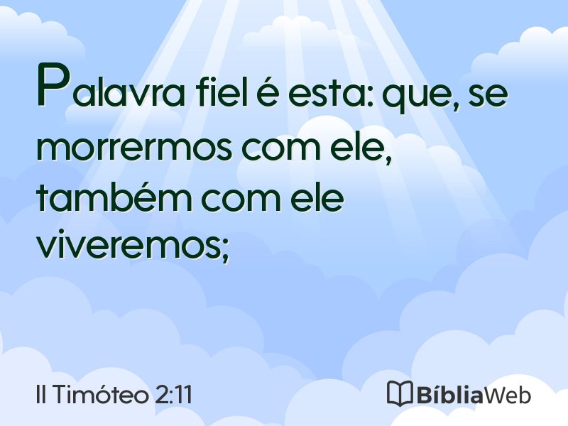 II Timóteo 2:11 em imagem para compartilhar