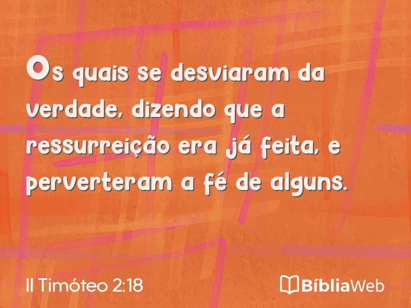 II Timóteo 2:18 em imagem para compartilhar