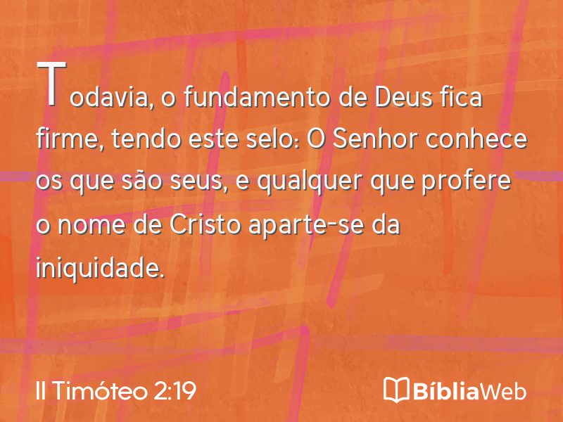 II Timóteo 2:19 em imagem para compartilhar