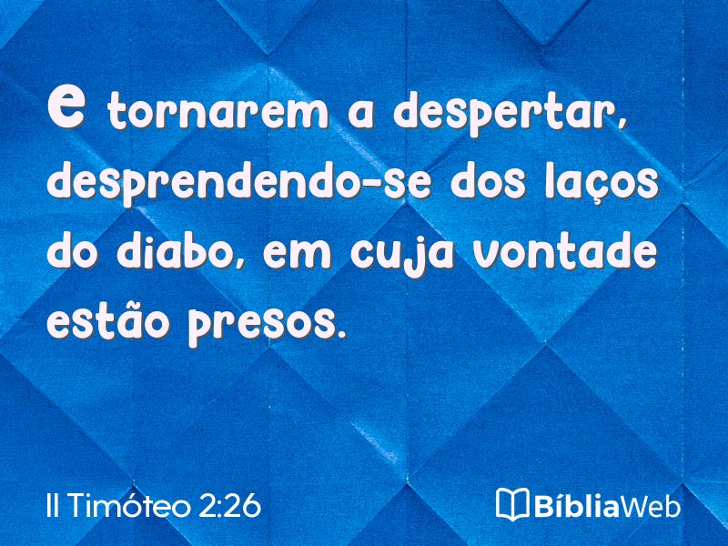 II Timóteo 2:26 em imagem para compartilhar