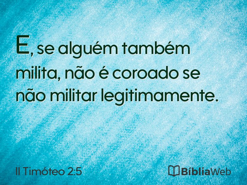 II Timóteo 2:5 em imagem para compartilhar