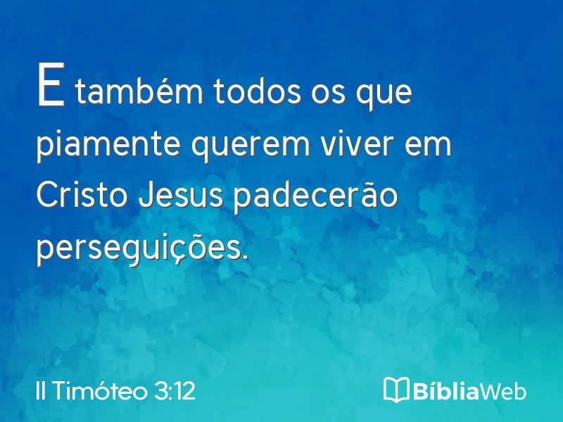 II Timóteo 3:12 em imagem para compartilhar