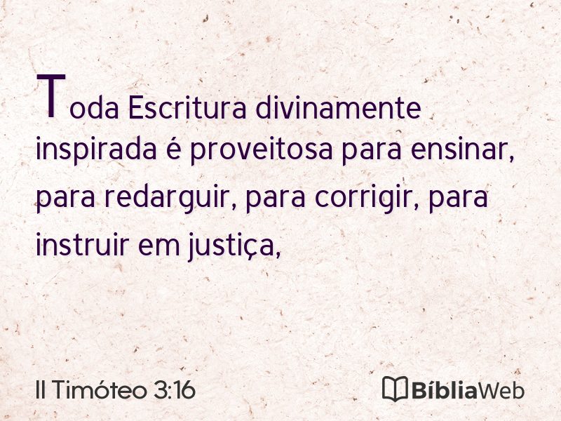 II Timóteo 3:16 em imagem para compartilhar