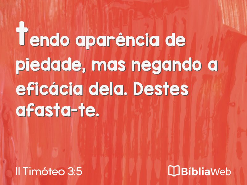 II Timóteo 3:5 em imagem para compartilhar