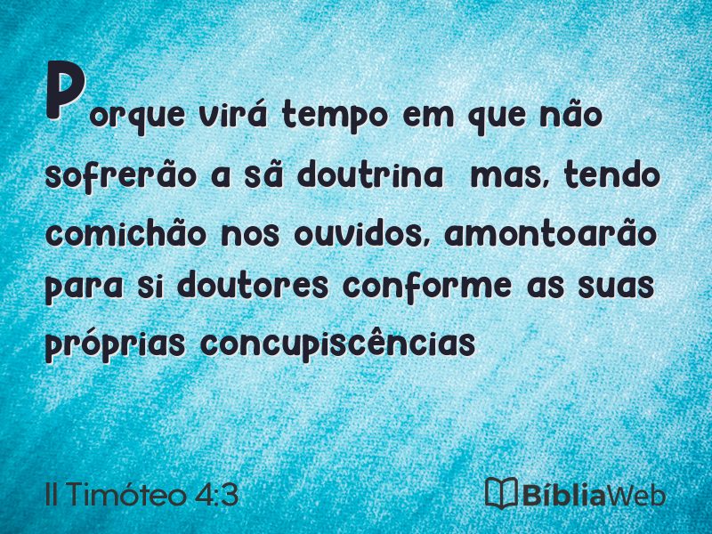II Timóteo 4:3 em imagem para compartilhar