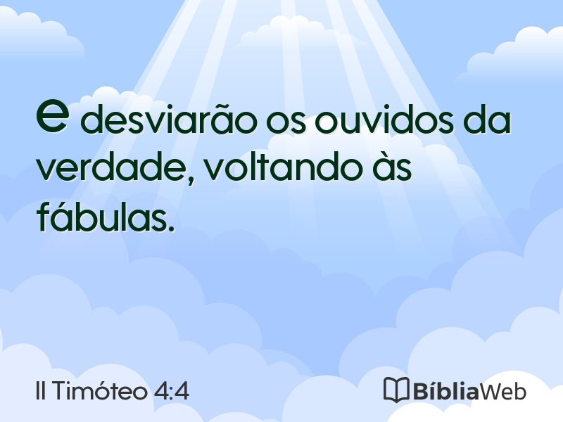 II Timóteo 4:4 em imagem para compartilhar