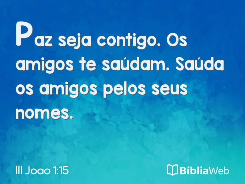 III Joao 1:15 em imagem para compartilhar