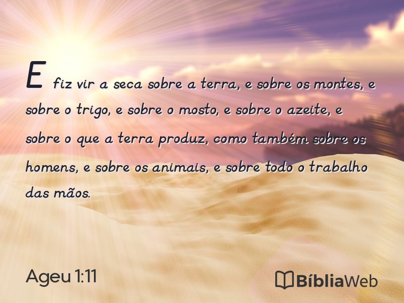 Ageu 1:11 em imagem para compartilhar