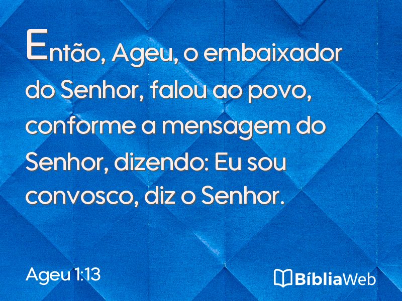Ageu 1:13 em imagem para compartilhar